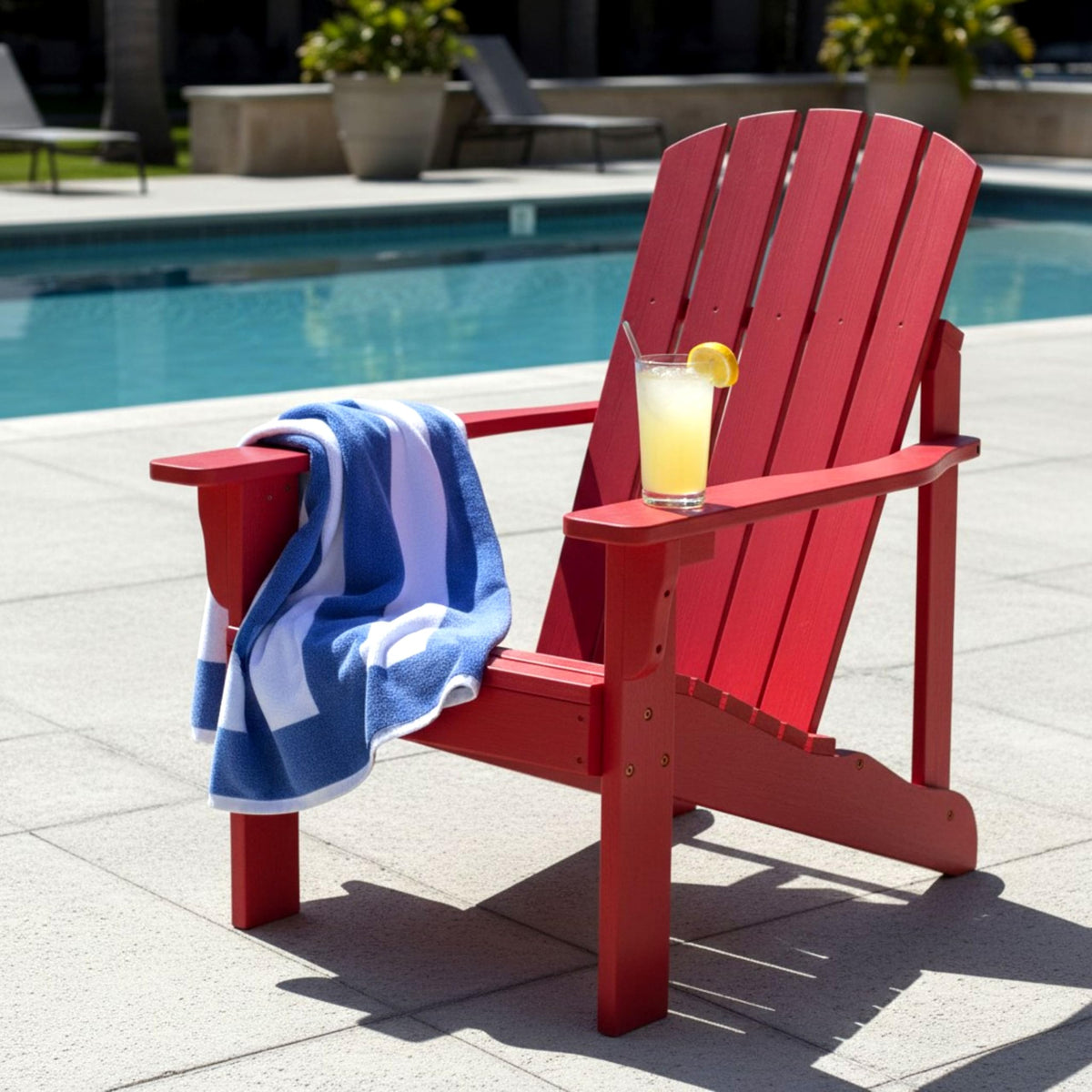 Chili Red Wooden Adirondack Chair R2124