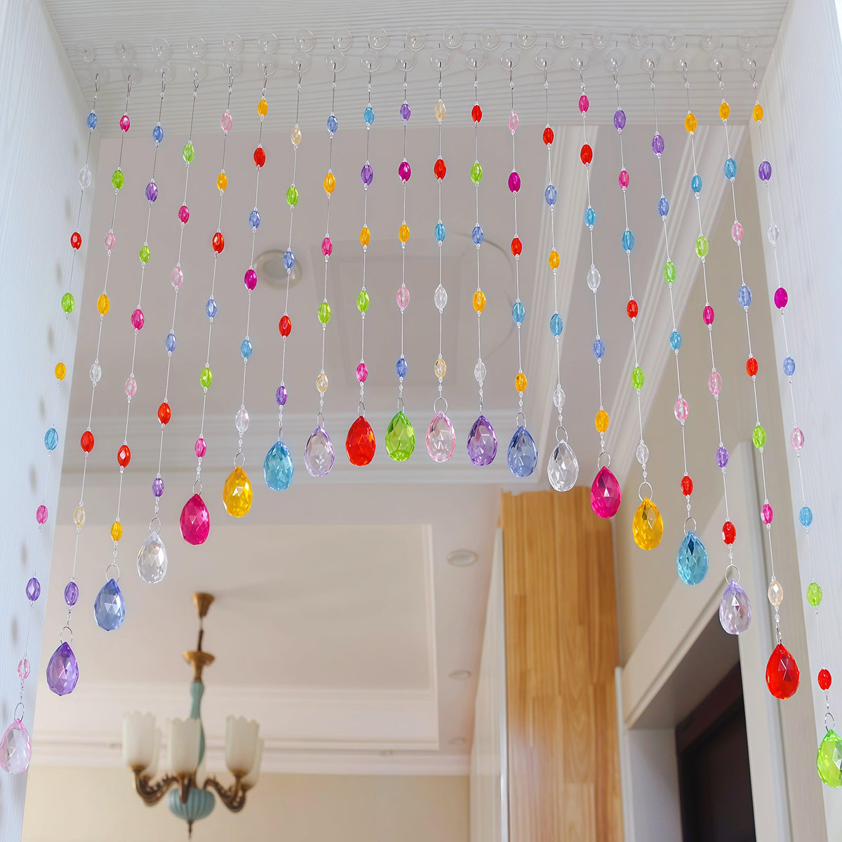 Clear Beaded Curtain 20 Strings U6195