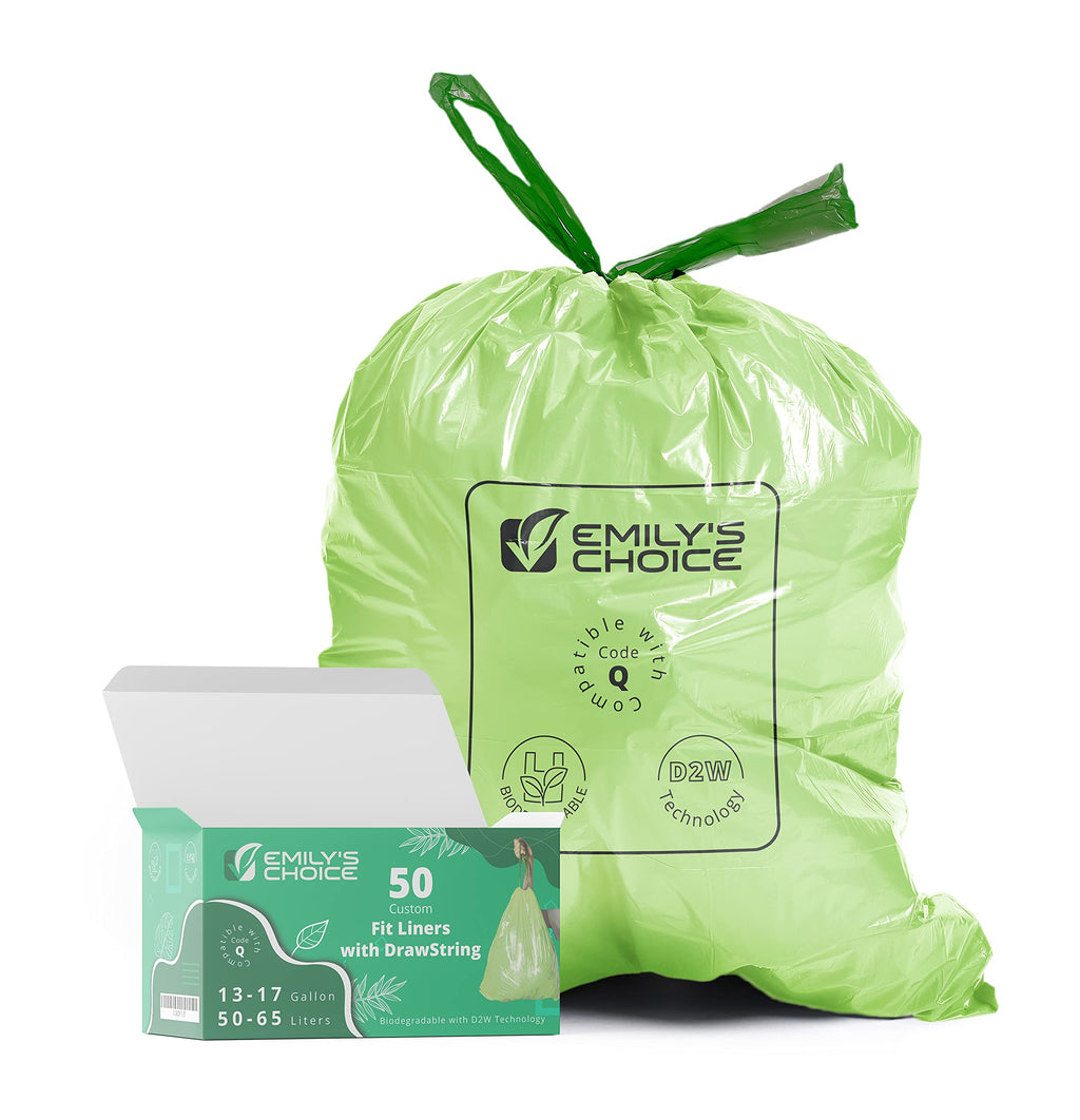 Biodegradable Heavy Duty Tall Trash Bag, 50 count, 13-17 Gallons F63152