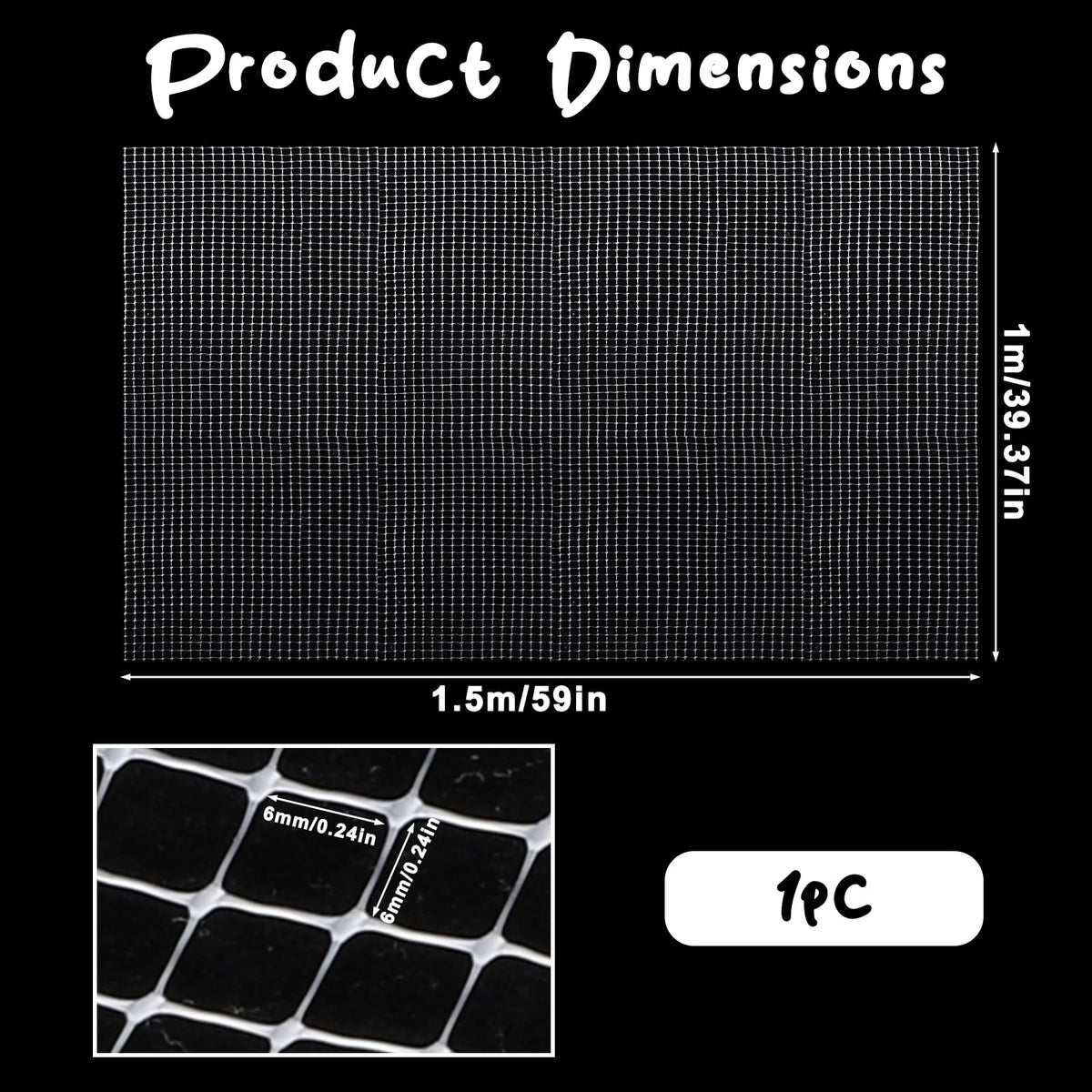 Mesh Netting Aquarium Lid 3.3 x 5 Feet Fish Tank Cover M149