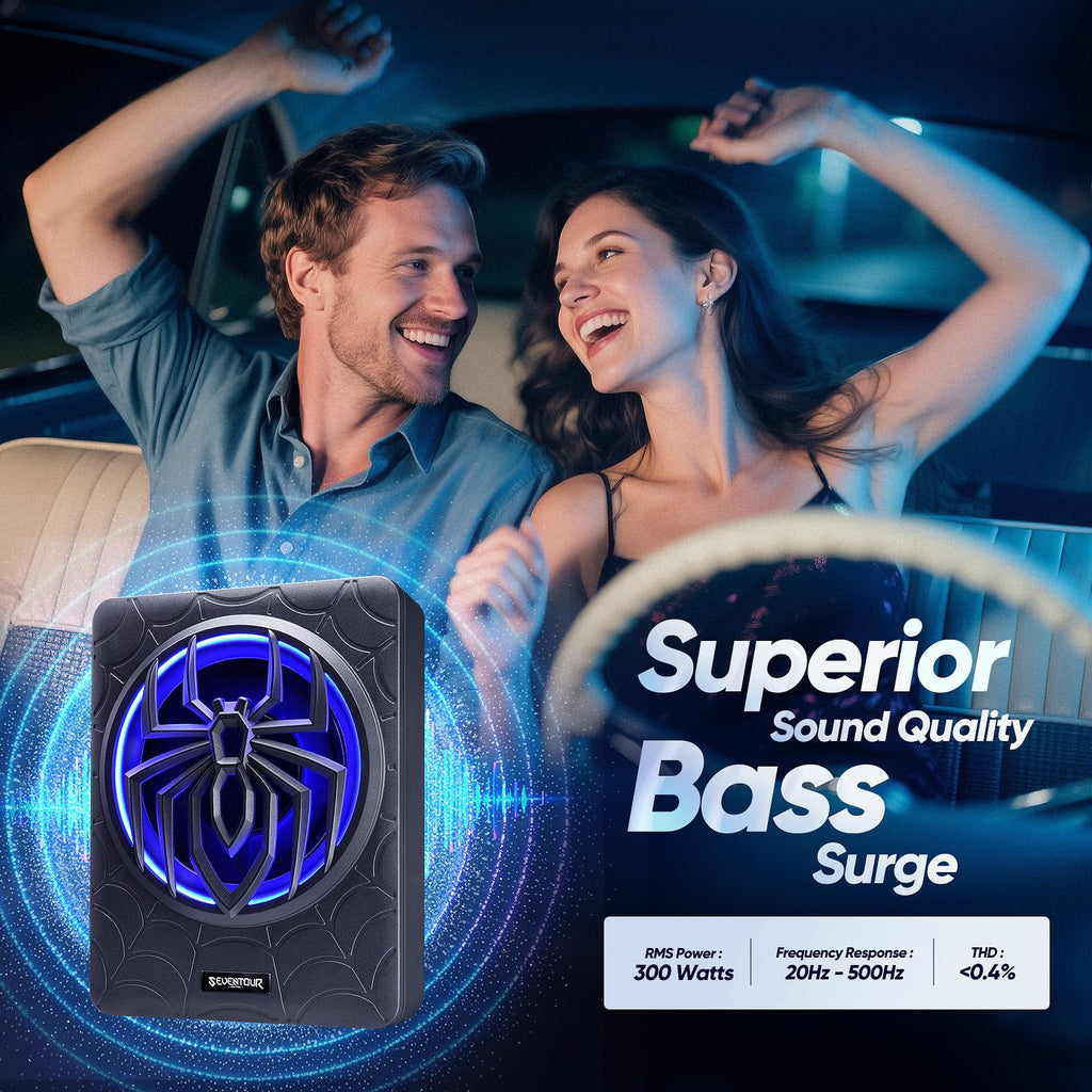 10" 1200W Powered Car Subwoofer with Amplifier T53564