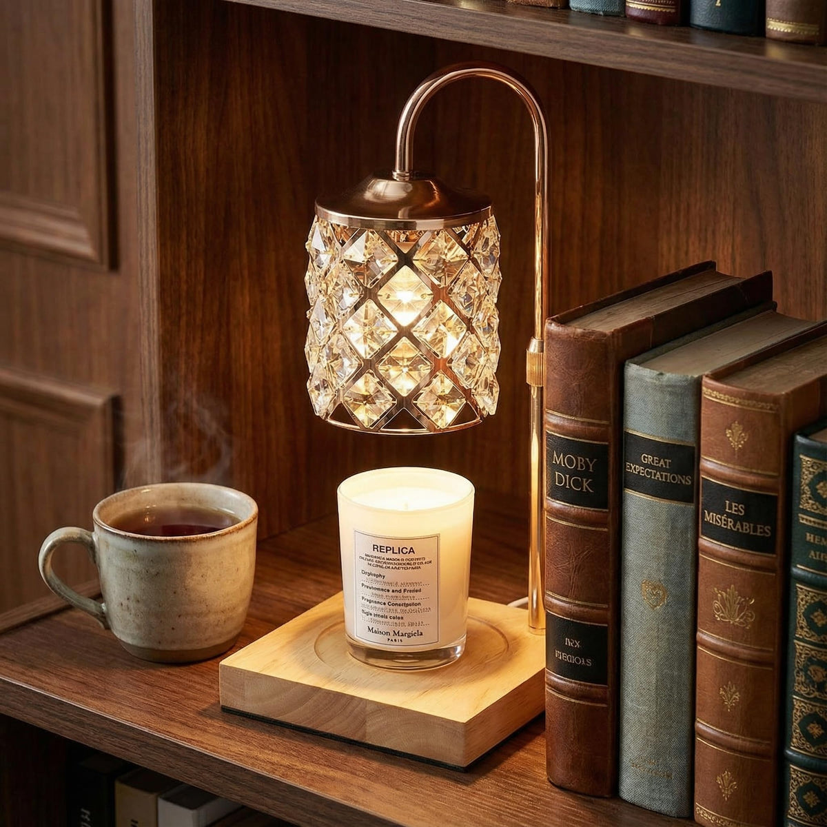 Dimmable Height Adjustable Candle Warmer Lamp with Timer and Remote T478