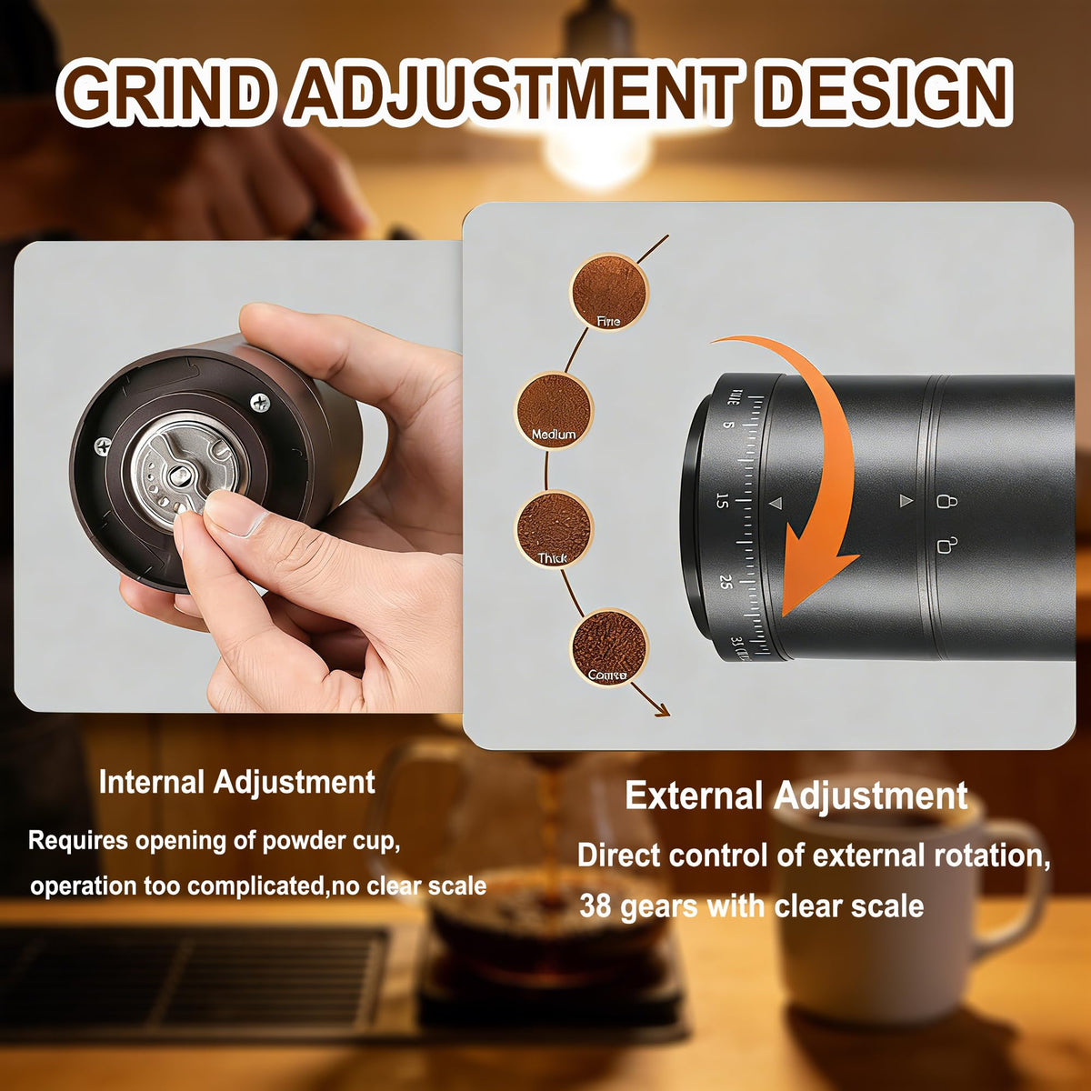Portable Electric Coffee Burr Grinder R70206