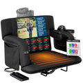 Heated Massage Reclining Stadium Seat with Back Support and Cushion S6174