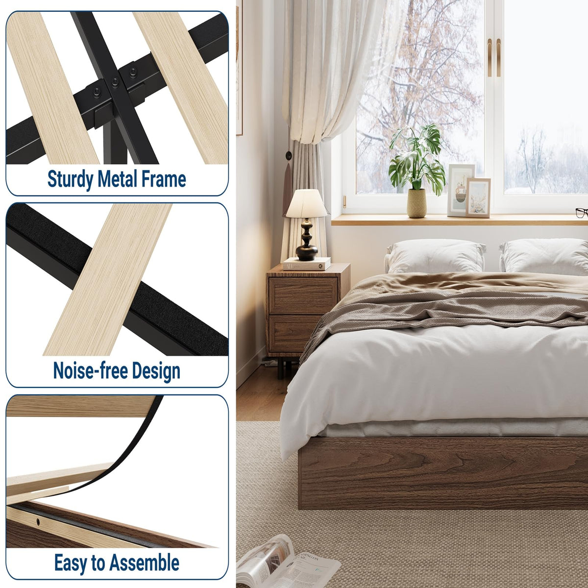 Wood Platform Bed Frame California King G747470