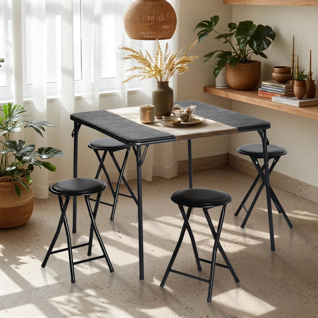 Black Folding Card Table X129370