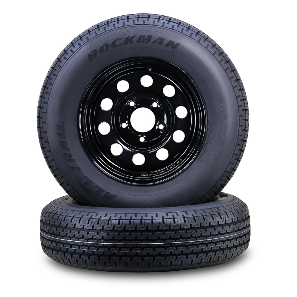 ST205/75R15 8-Ply Trailer Tire Wheel Black Mod Rim Pk2 F902171