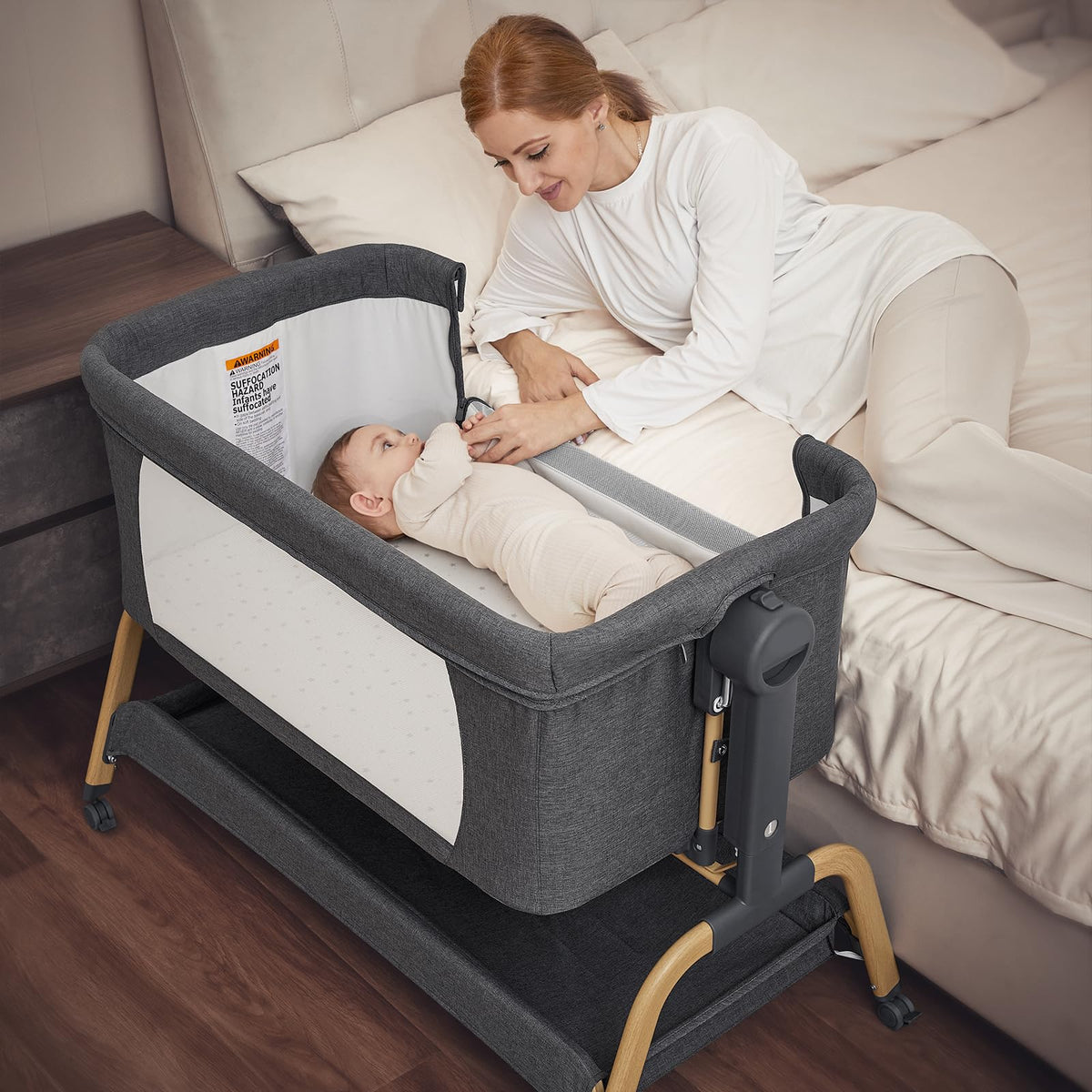 3-in-1 Dark Grey Baby Bassinet K441483