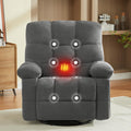 Oversized Swivel Recliner Chair with Vibration & Lumbar Heat X266852
