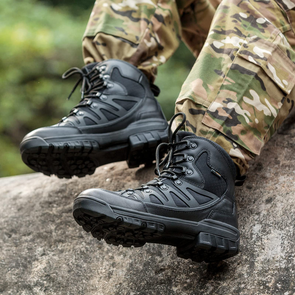 Waterproof Tactical Hiking Work Boots Black 13 U1700