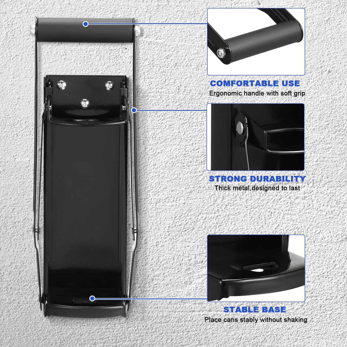 Heavy Duty Wall Mounted Can Crusher with Bottle Opener D448843
