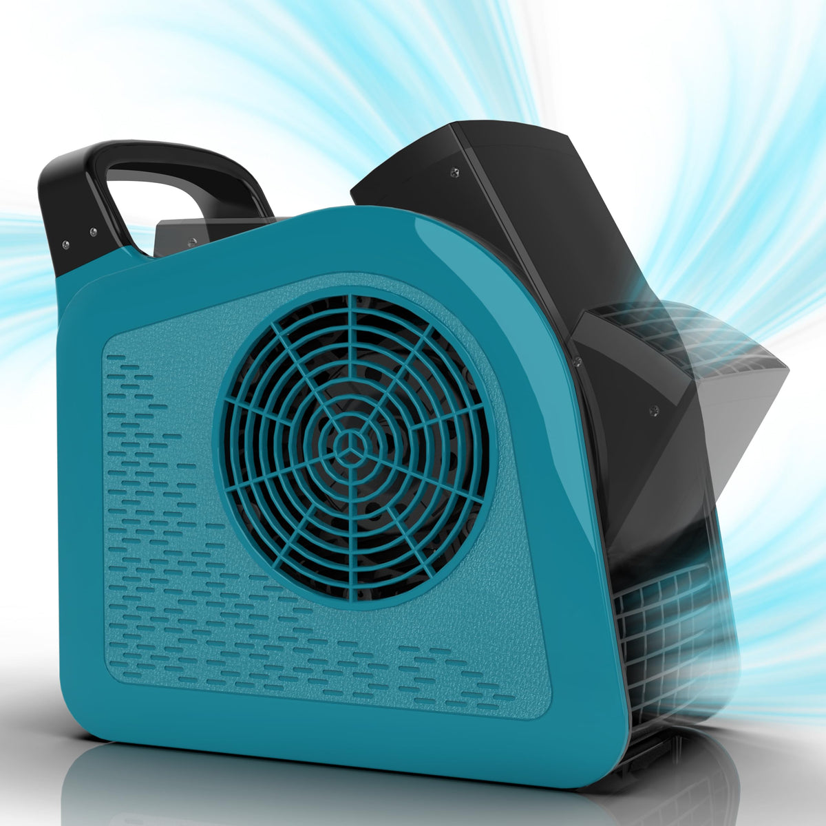 Blue 355CFM 3 Speed Air Mover Blower Fan with 2 Outlets M354