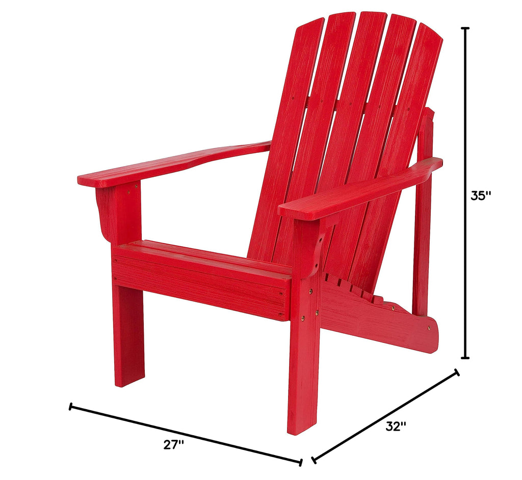 Chili Red Wooden Adirondack Chair R2124