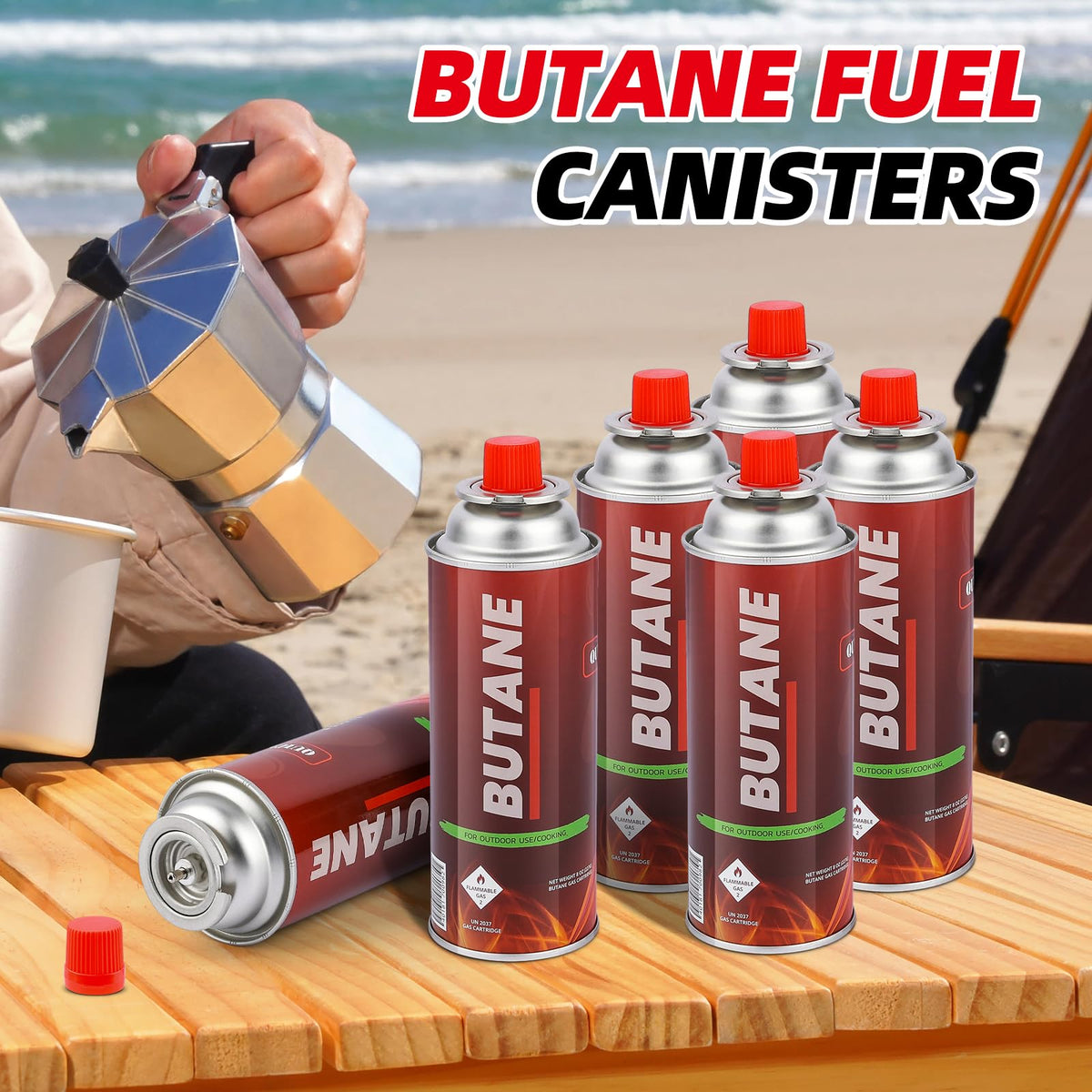 8oz Butane Fuel Canisters 4 Pack W3364