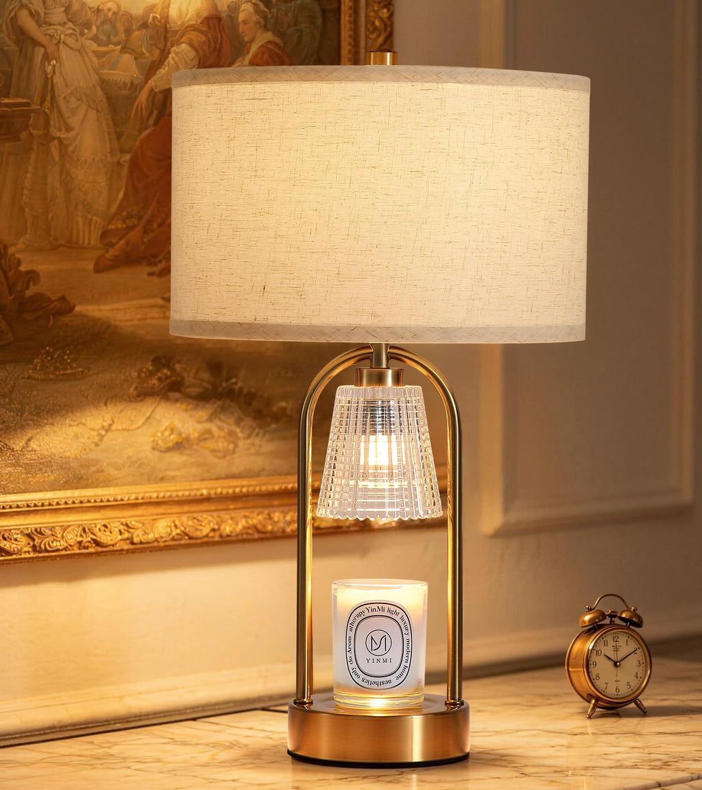 2 in 1 Gold Candle Warmer and Table Lamp Q390016
