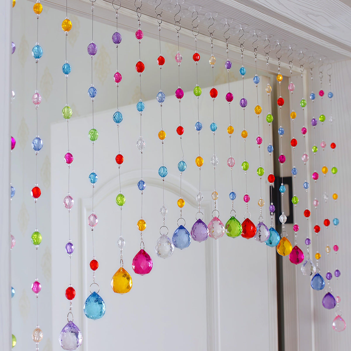 Clear Beaded Curtain 20 Strings U6195