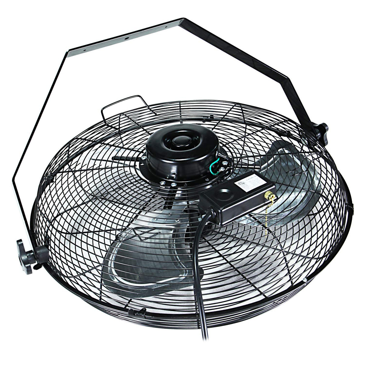 20 Inch High Velocity 3 Speed Black Wall-Mount Fan E78892