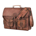18 inch Leather Messenger Bag W278
