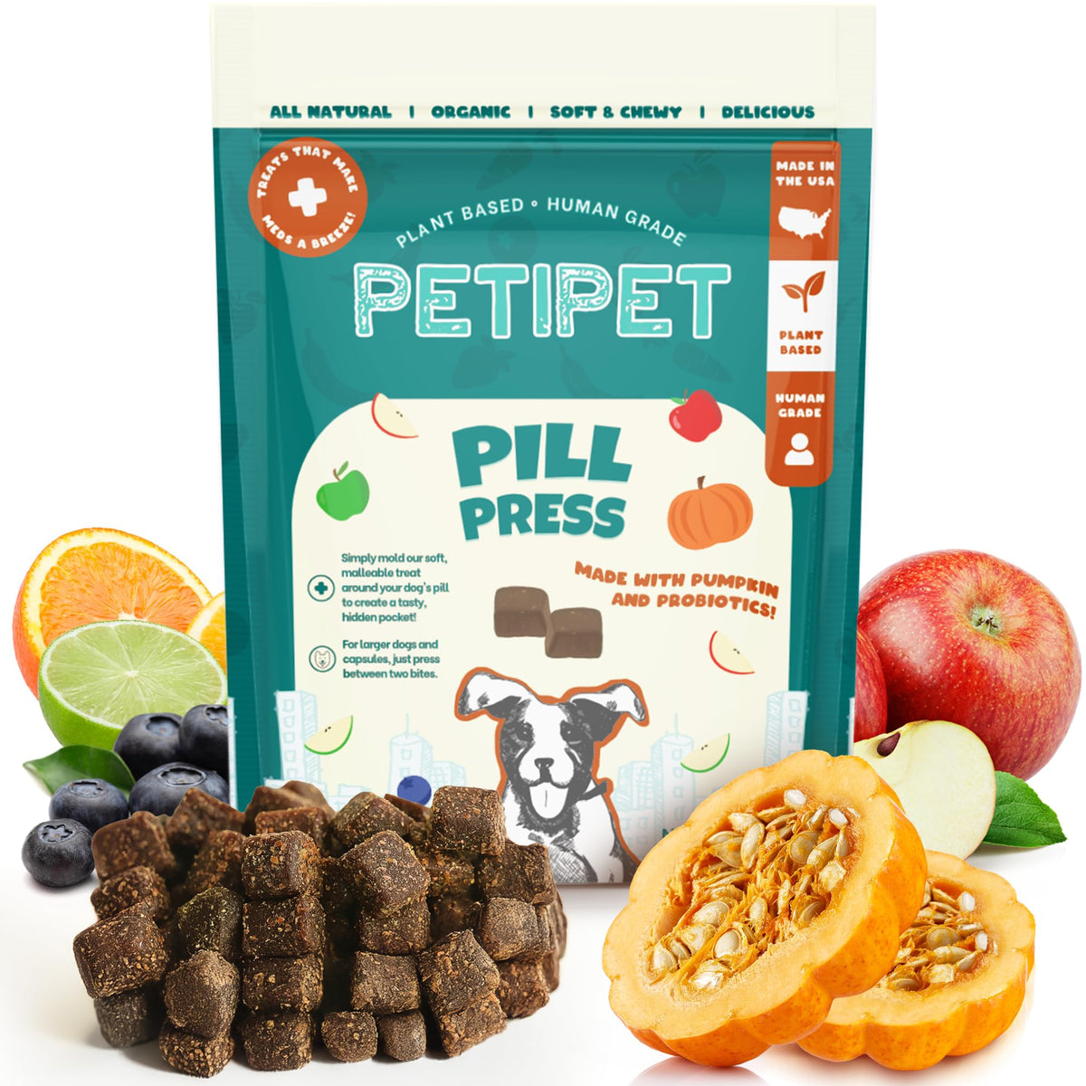 Pill Wraps for Dogs with Pumpkin and Probiotics G4865