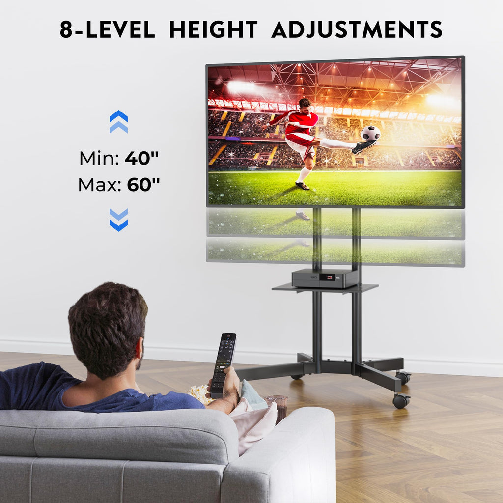 Rolling TV Stand with Tilt, Black G93421