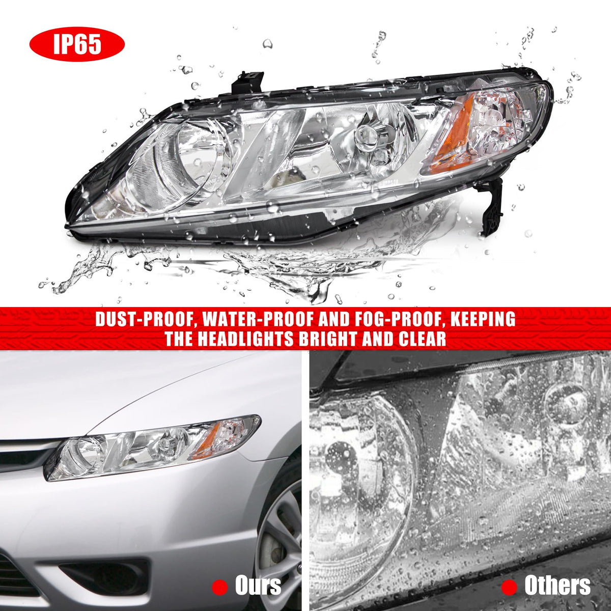 2006-2011 Honda Civic Halogen Headlight T3512