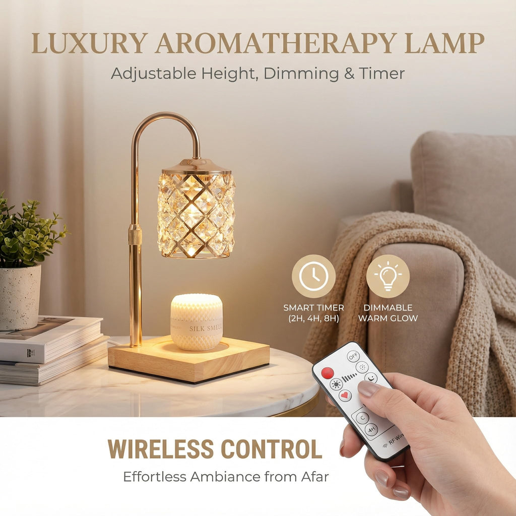 Dimmable Height Adjustable Candle Warmer Lamp with Timer and Remote T478