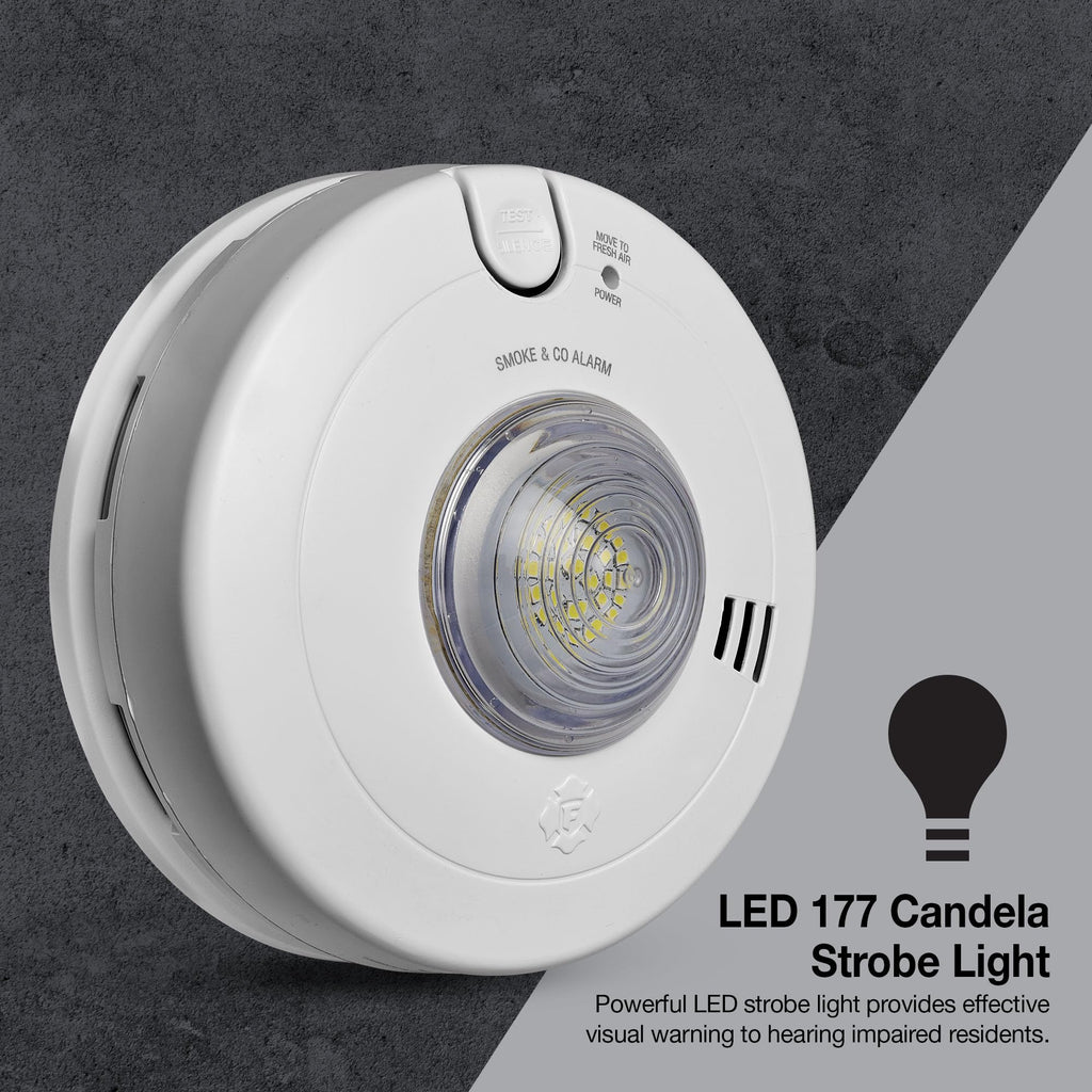 Hardwire Combination Smoke & Carbon Monoxide Alarm with LED Strobe O468086