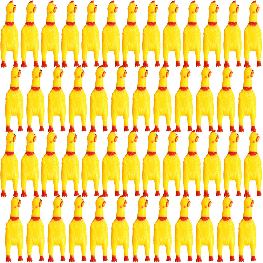 50 Pcs Yellow Rubber Chickens W706