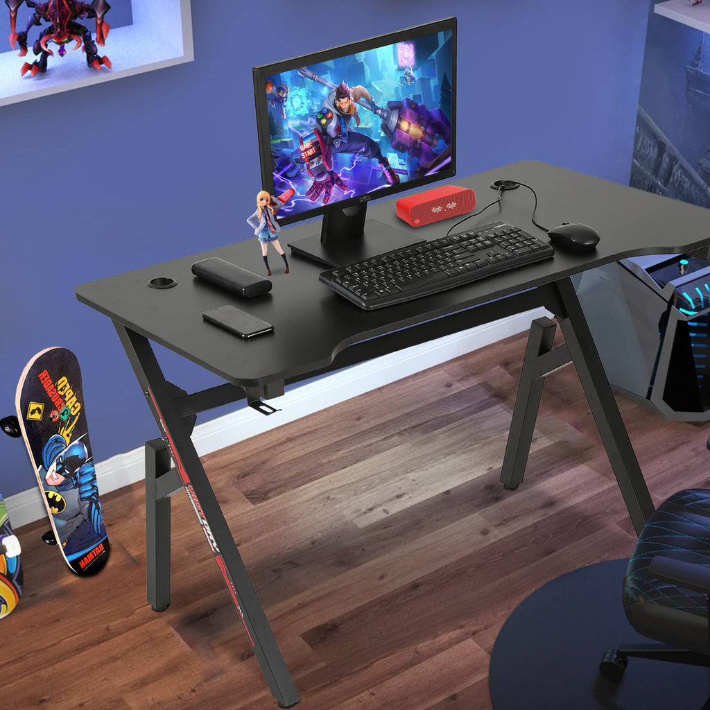 47 Inch Red Gaming Desk with Mouse Pad M2348