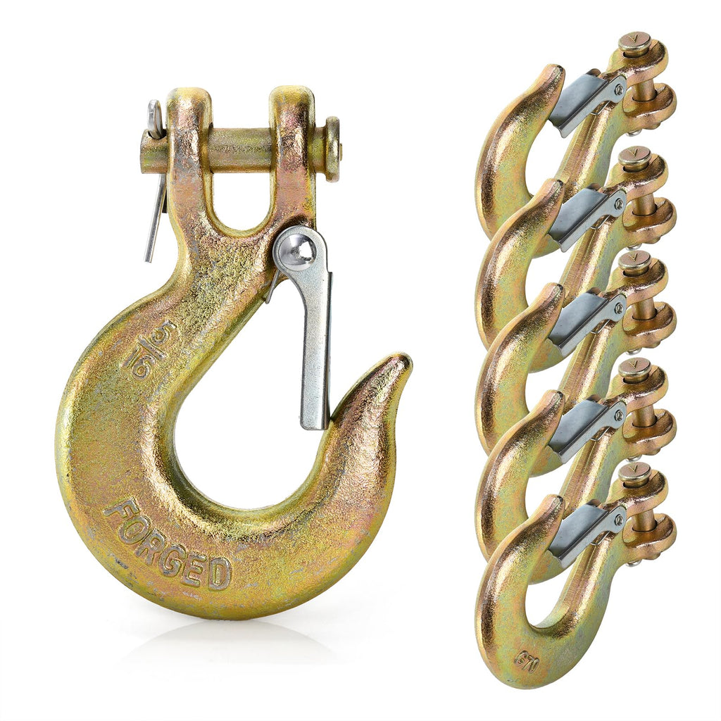 5/16 Inch Forged Steel Clevis Slip Hook with Latch, 14000 Lb Capacity O6411