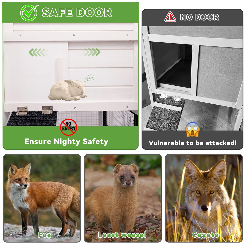 Rabbit Hutch Bunny Cage with Mesh Floor L856484