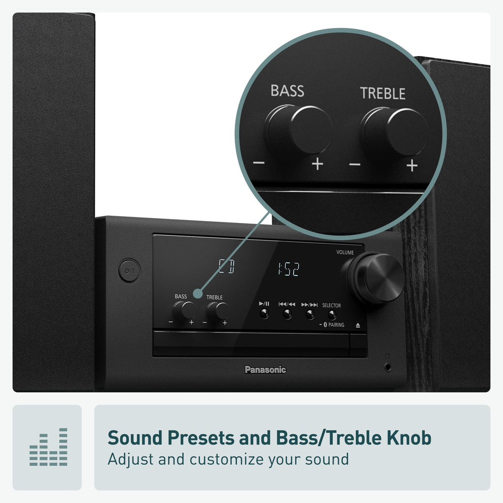 Compact Stereo System with CD Player, Bluetooth, FM Radio and USB, 80W W131997