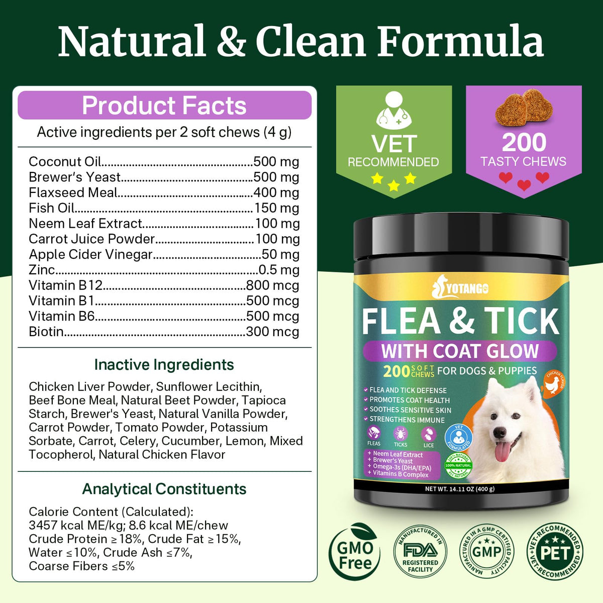 Dog Flea and Tick Prevention Chewables H371