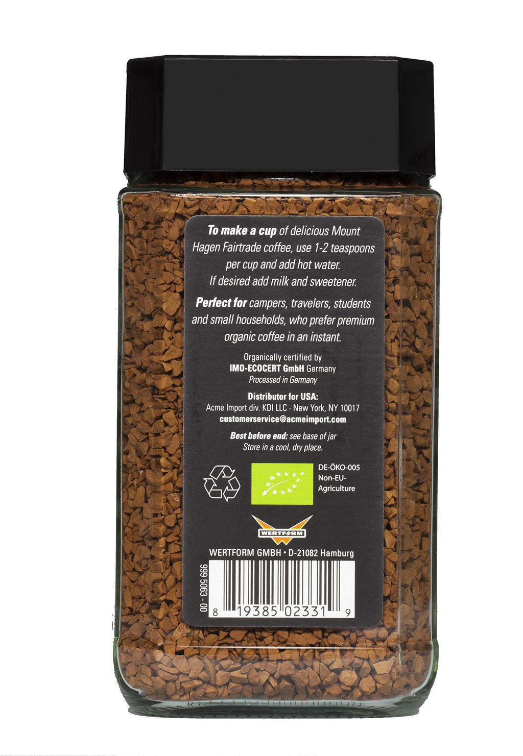 Organic Freeze-Dried Instant Coffee 3.53oz Jar P589300