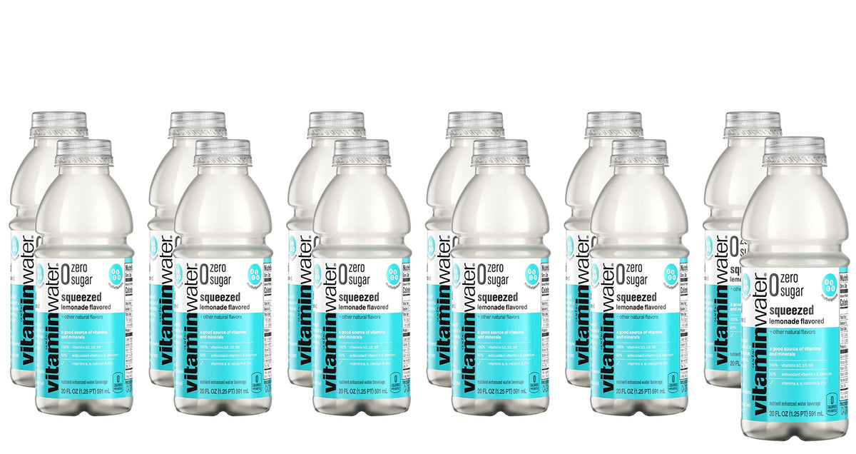 20 Fl Oz Vitamin Water ZERO Sugar Lemonade Pack of 12 W56511