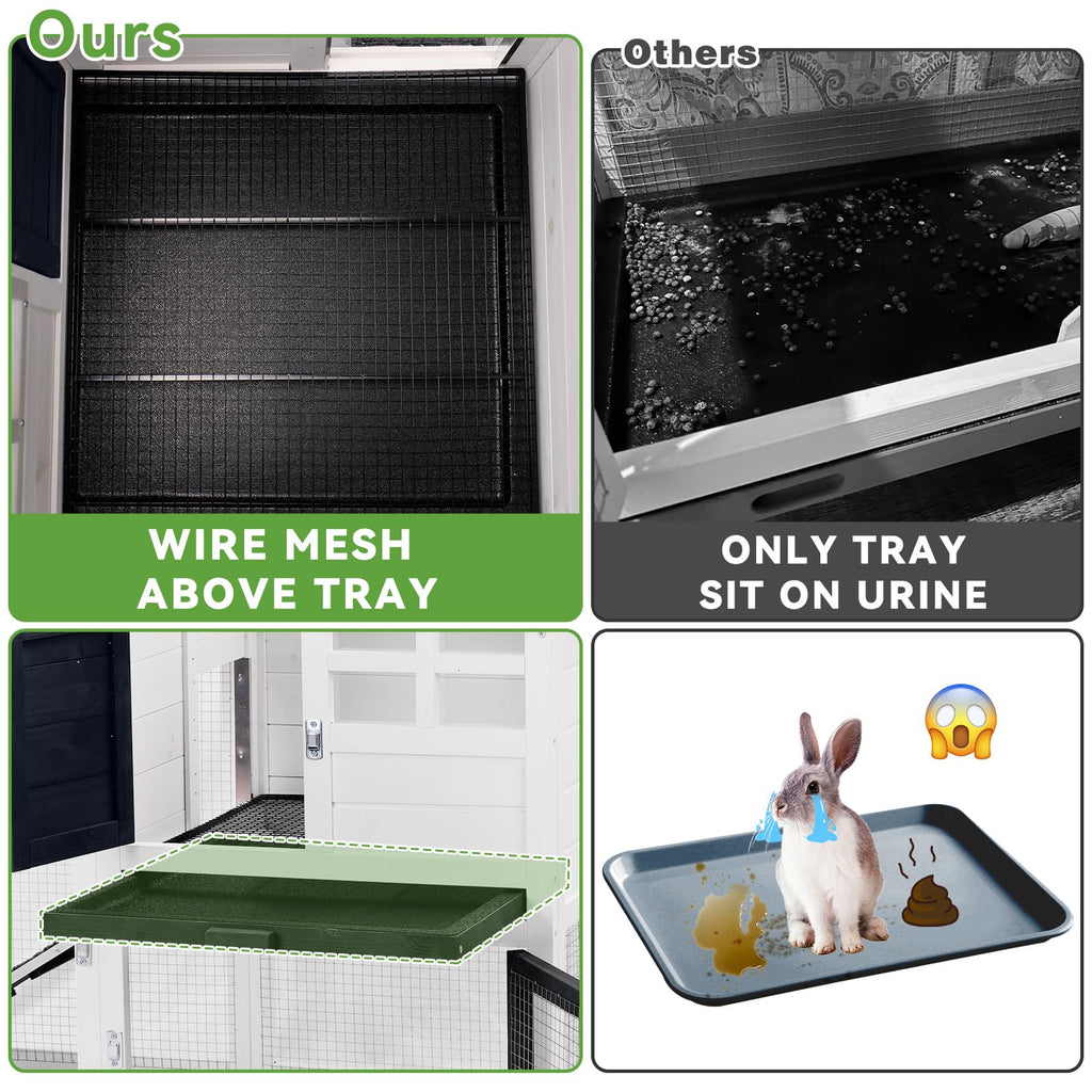Rabbit Hutch Bunny Cage with Mesh Floor L856484