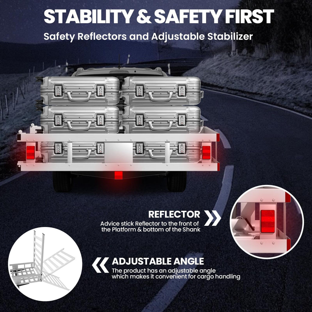 Heavy-Duty Aluminum Hitch Cargo Carrier U9300