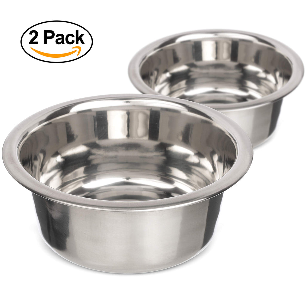 2.2 Cup Stainless Steel Dog Bowls Set of 2 W72959