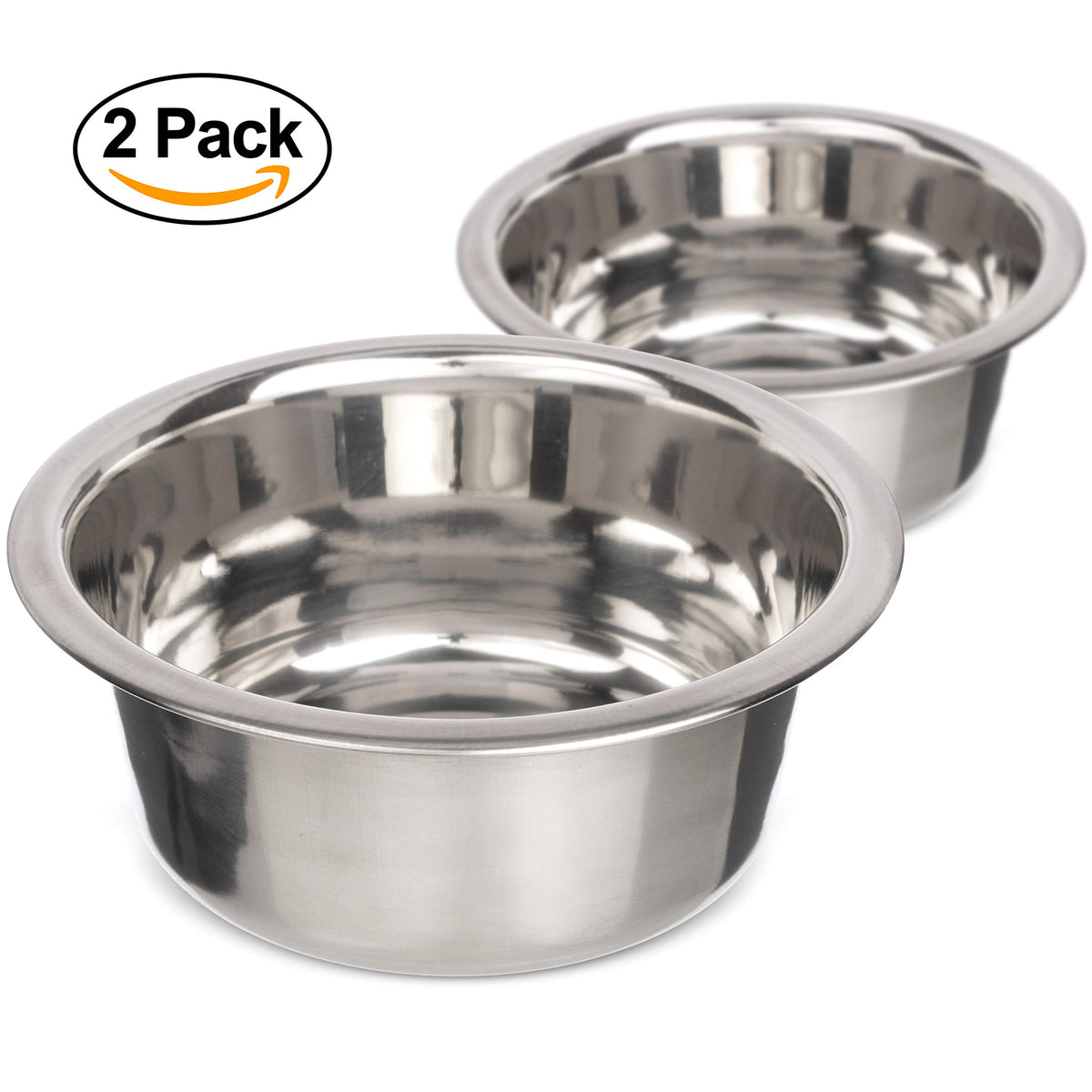 2.2 Cup Stainless Steel Dog Bowls Set of 2 W72959