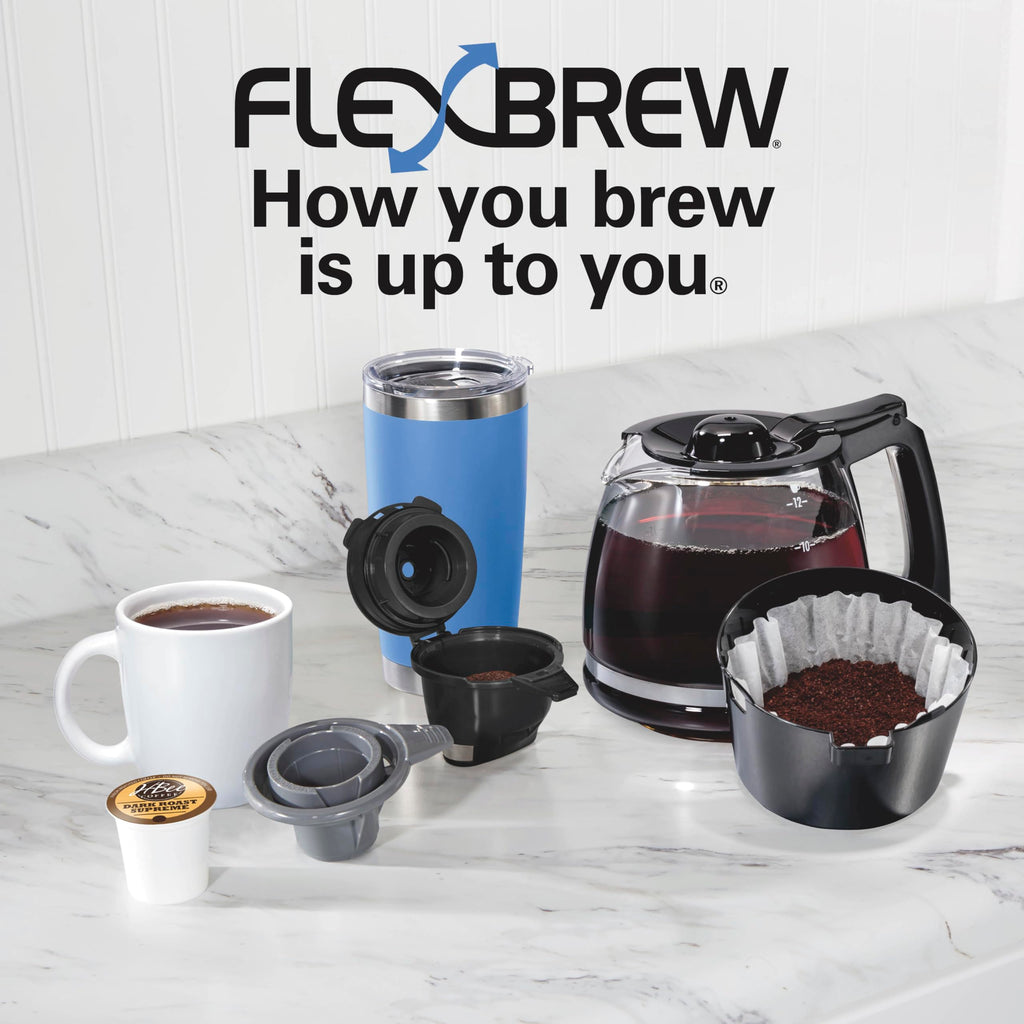 2-Way Coffee Maker with K-Cup Pods or Grounds, Black B952469