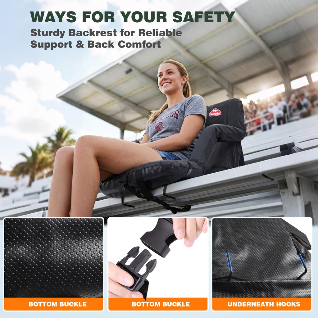 Foldable Stadium Seats 2-Pack with Shoulder Straps X62792