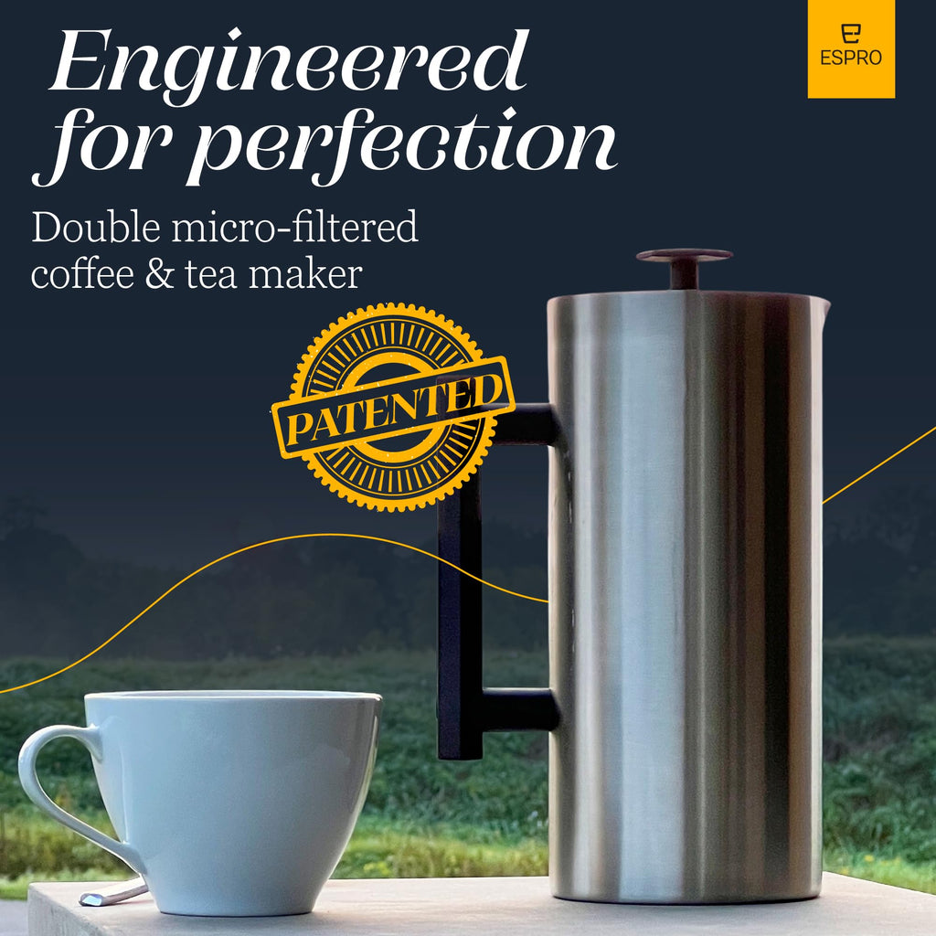 32oz Stainless Steel French Press D411