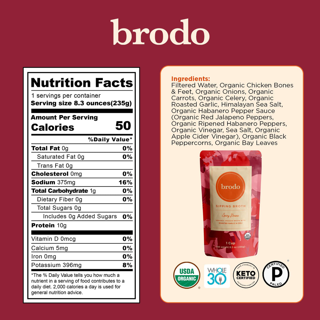 Organic Chicken & Beef Bone Broth 6x 8.3 oz E4786