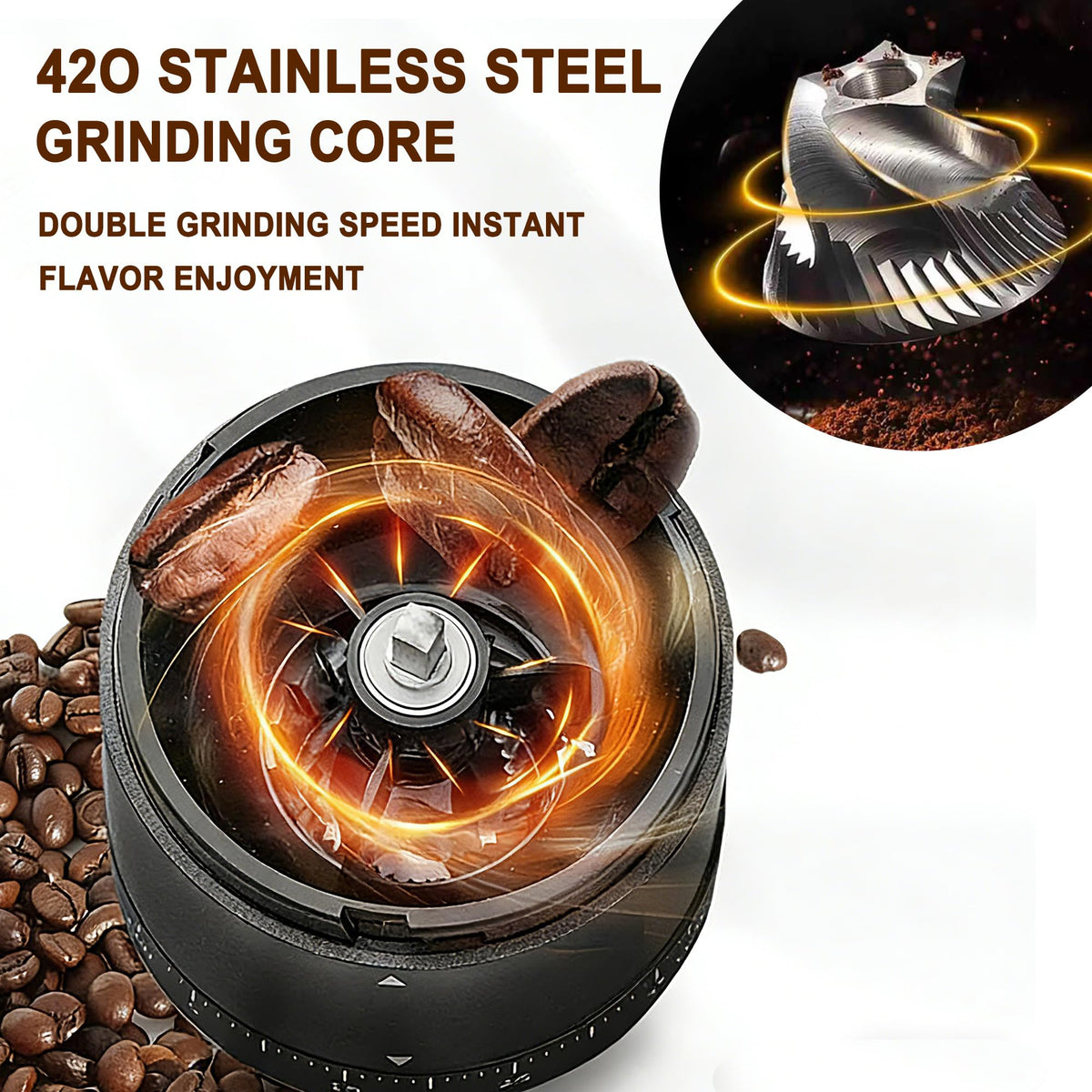 Portable Electric Coffee Burr Grinder R70206
