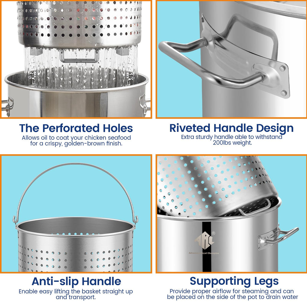 40QT Stainless Steel Stock Pot and 55,000BTU Propane Burner E916654