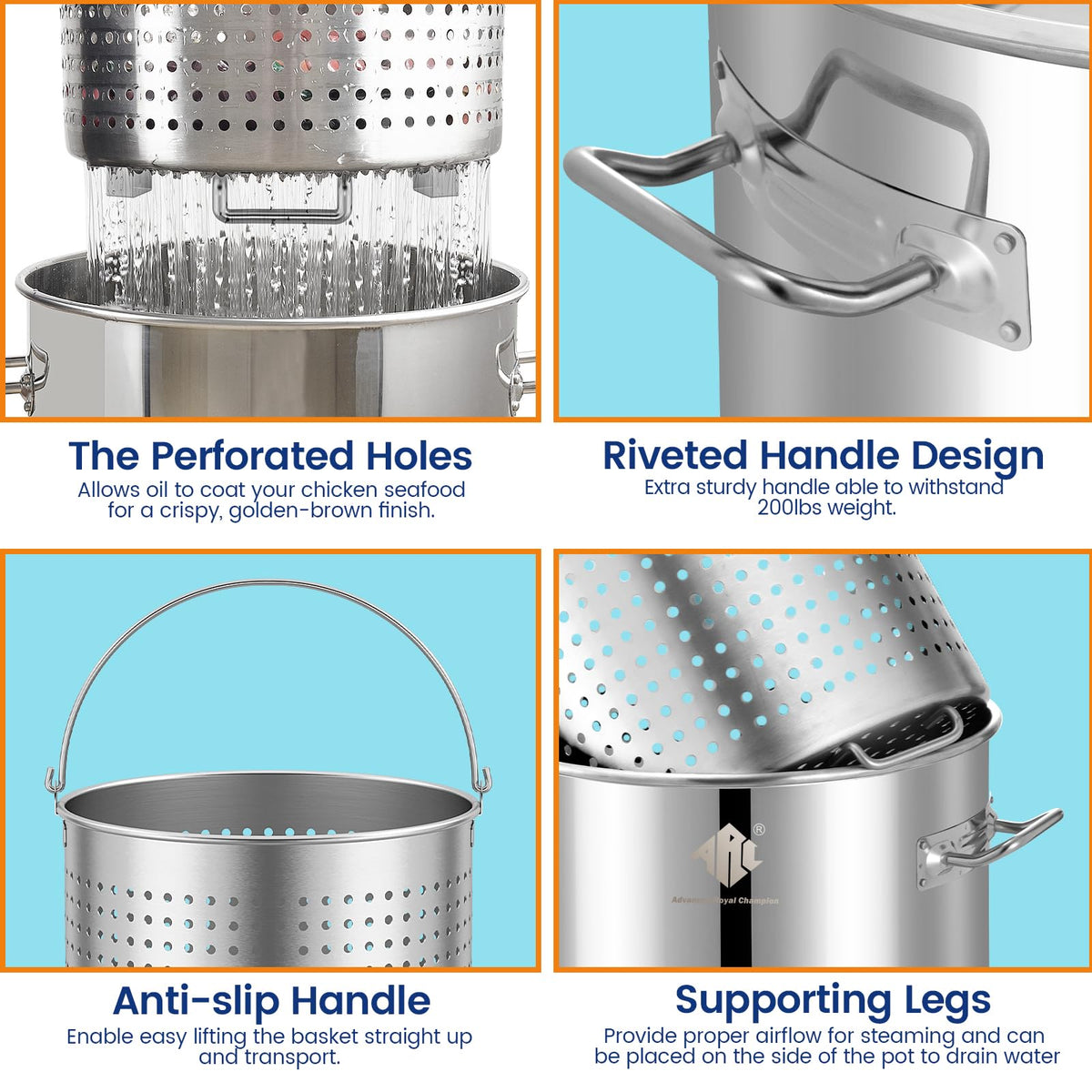 40QT Stainless Steel Stock Pot and 55,000BTU Propane Burner E916654