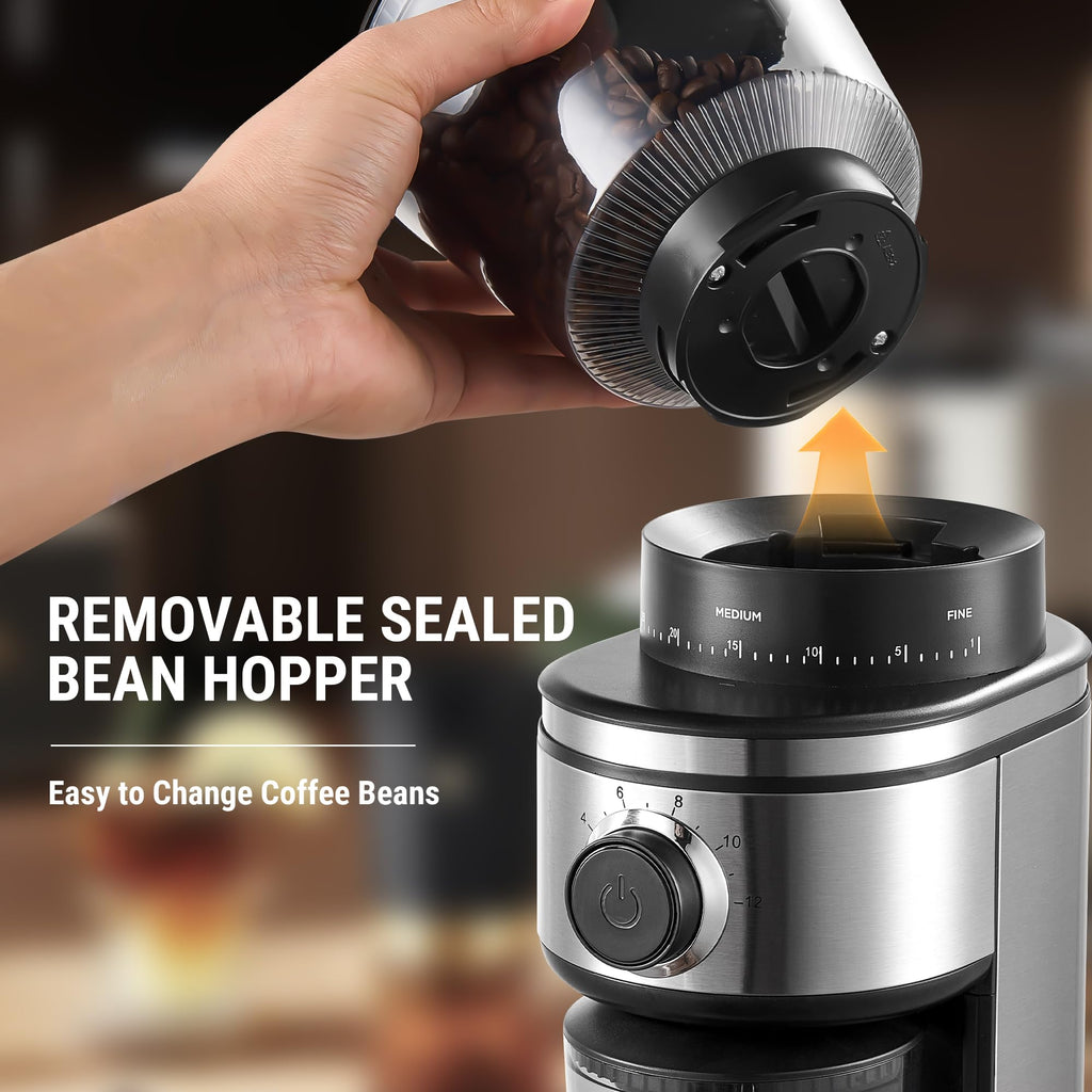 Electric Conical Burr Coffee Grinder with 30 Grind Settings U30416