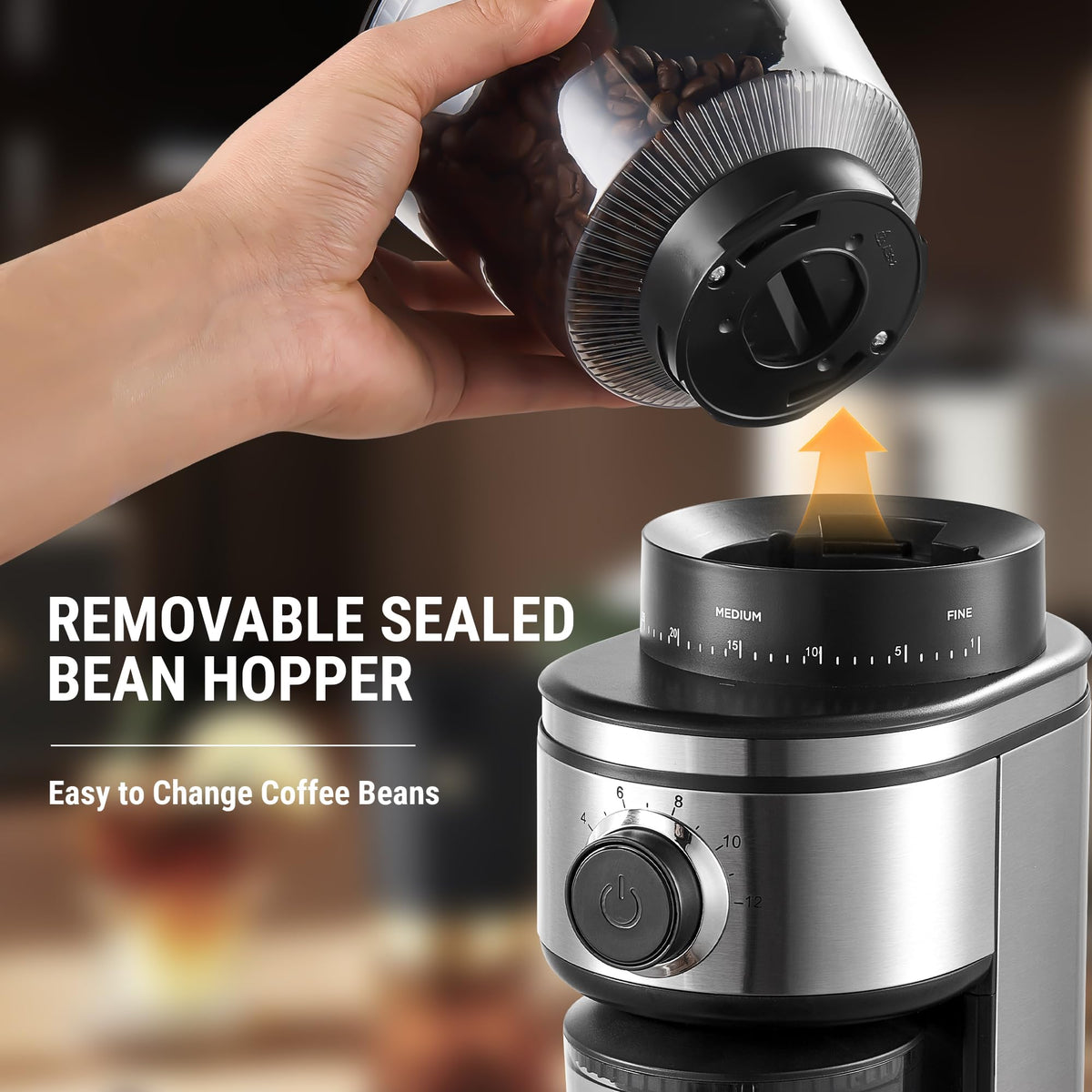 Electric Conical Burr Coffee Grinder with 30 Grind Settings U30416