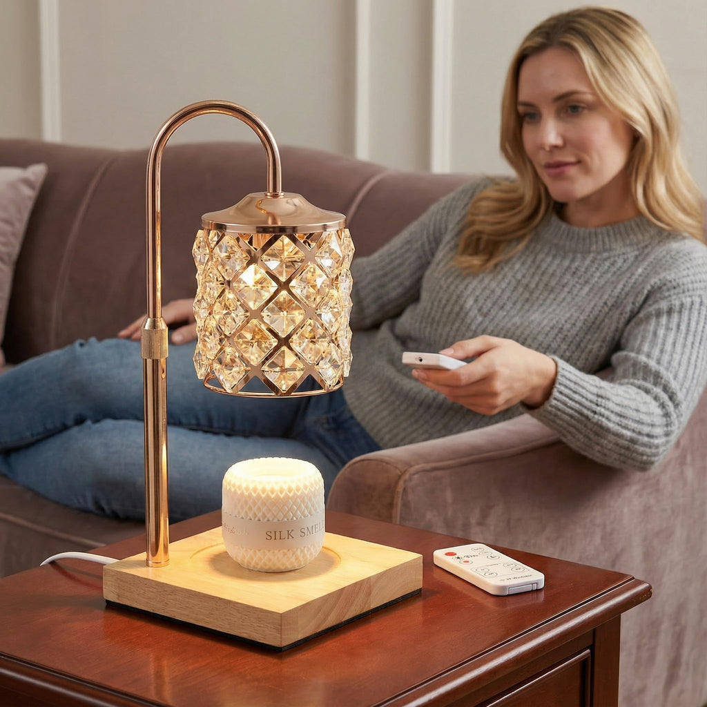 Dimmable Height Adjustable Candle Warmer Lamp with Timer and Remote T478