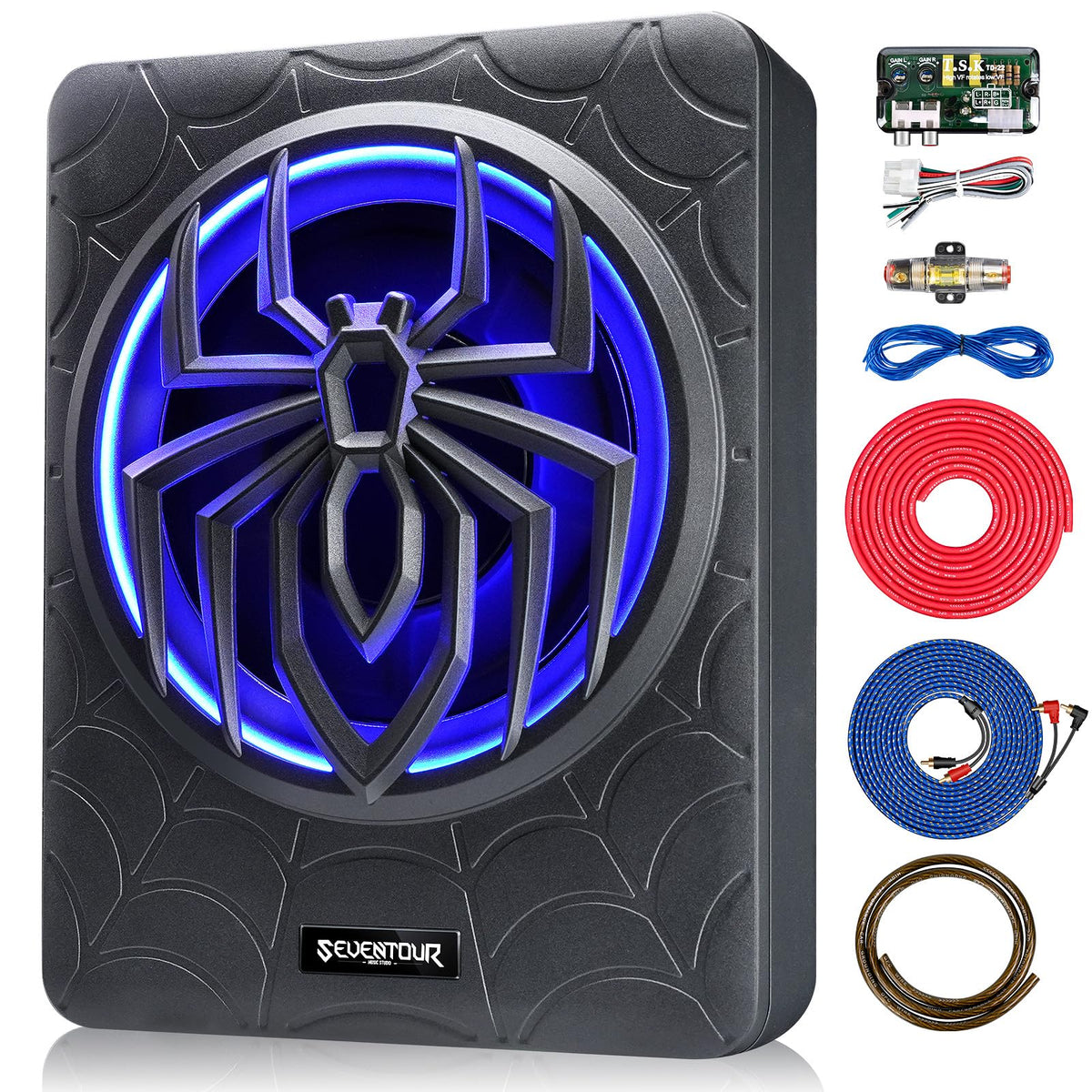 10" 1200W Powered Car Subwoofer with Amplifier T53564